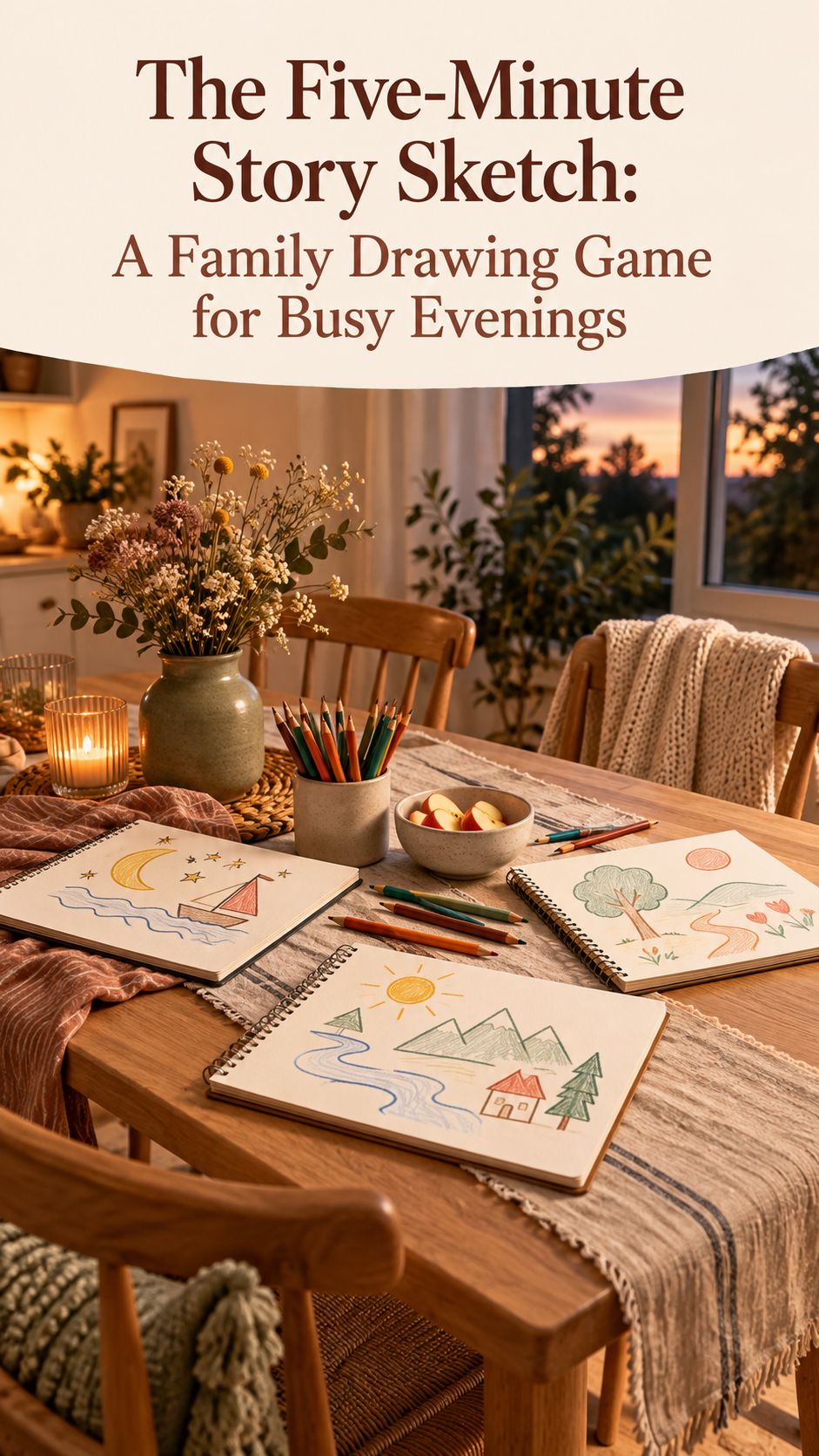 Cover for The Five-Minute Story Sketch family drawing activity