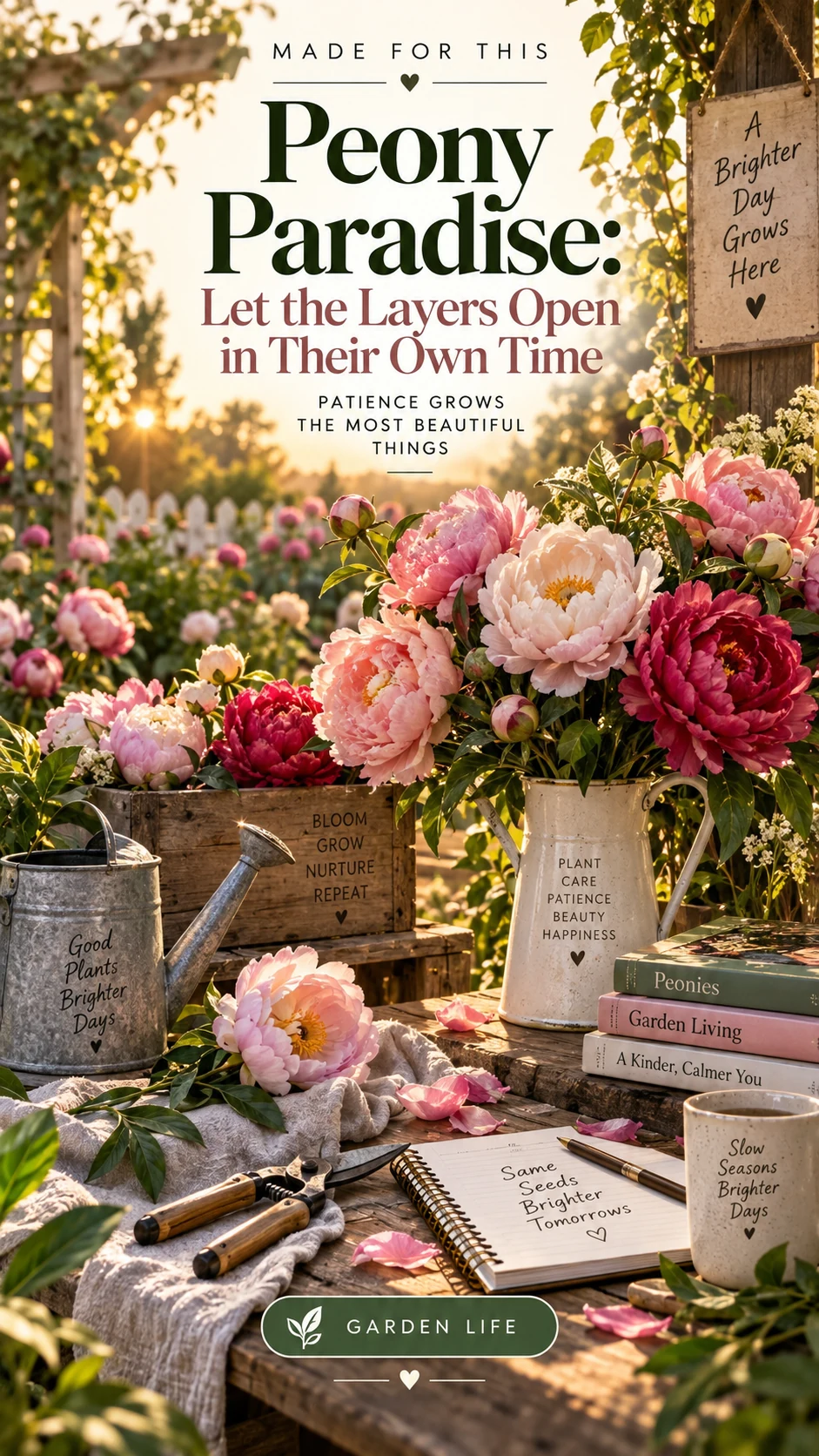 Peony Paradise: Let the Layers Open in Their Own Time